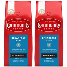 Breakfast Blend Ground Coffee, Medium Roast, 32 Ounce (Pack of 2)