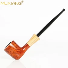 MUXIANG Briar Freehand Pipe Handmade Wooden Tobacco Smoking Pipe Cumberland Stem