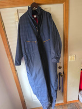 Insulated Blue Canvas Coveralls Polyester/Cotton Mechanic