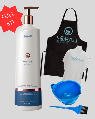 Sorali Therapy Single Step Brazilian Keratin + Apron + Cut Cover + Mixer + Brush