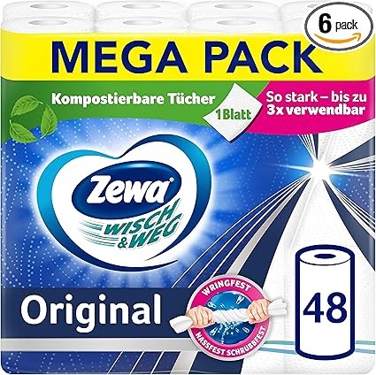 Zewa Wisch&Weg Original Mega Pack, 6 Packungen - Bild 3 von 3