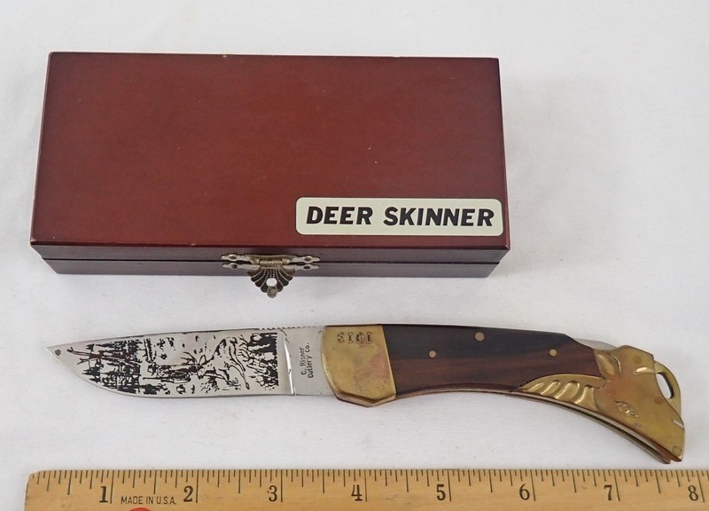 C. RISNER Cutlery Co. Star Hand Crafted Japan Deer Skinner Knife #1013/1200
