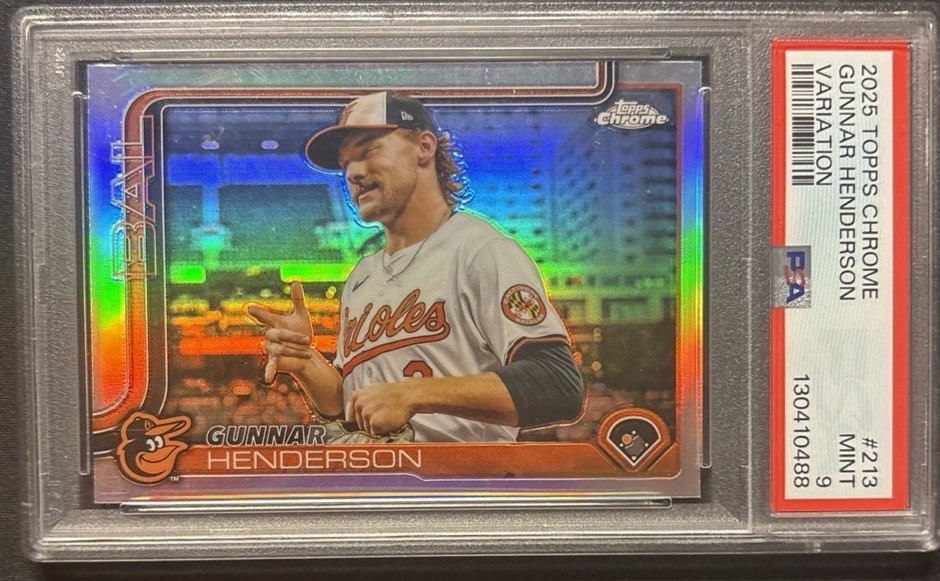 2025 Topps Chrome - Image Variation Gunnar Henderson #213 PSA 9 REFRACTOR 🔥