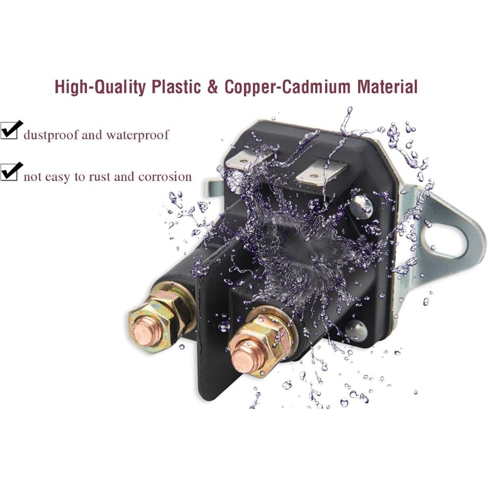 Starter Solenoid Relay For Husqvarna Mowers - 12V Replacement For 532192507, 582042801