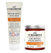 Curlsmith Hold Me Softly Style Balm, 8 floz Curl Defining Styling Souffle,8 floz