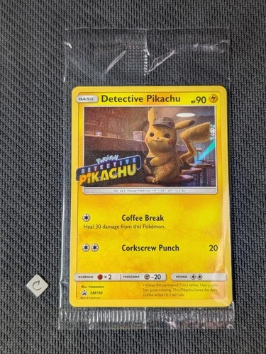 Detective Pikachu SM190 - Stamped Promo Sealed Pokemon TCG NM