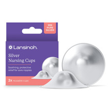 Silver Nursing Cups  999 Pure Silver Reusable Nipple Shields for Breastfeeding