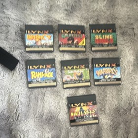 Atari Lynx Console with Carrying Case and 7 Game Cartridges