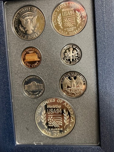 1994 WORLD CUP SOCCER 90% USA Silver Proof Prestige Set--A CRISP FLAWLESS GEM BU - Picture 11 of 14
