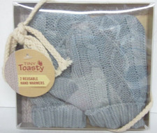 Upper Canada Soap Tiny Toasty 2 Reusable Hand Warmers Mittens Gray Grey