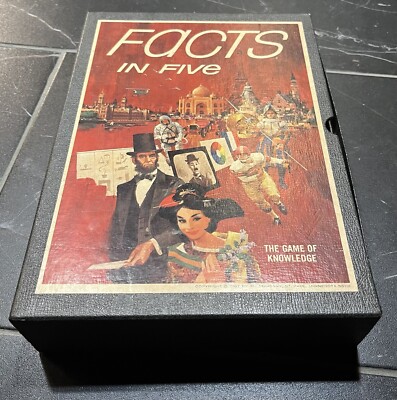VINTAGE, 1967, 3M BOOKSHELF GAMES,  FACTS IN FIVE  THE GAME OF KNOWLEDGE EUC