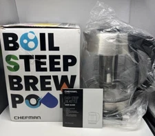 Chefman Fast Boiling 1.8L Electric Glass Kettle with Removable Tea Infuser