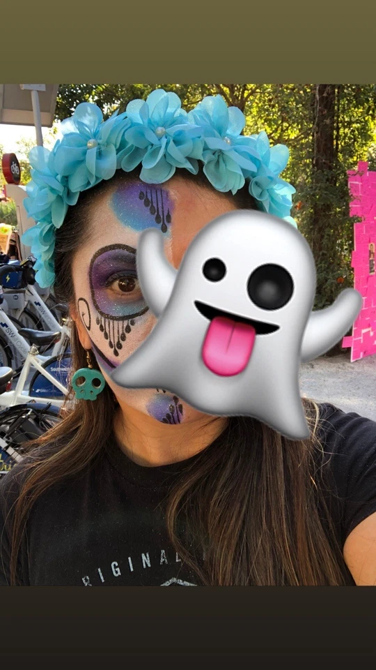 Diadema Corona Flor Color Blanco Halloween Catrina Bodas Foto 4 de 4