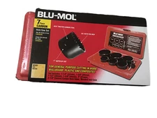 Blu-Mol 6561 Carbon Steel Hole Saw Kit with 7 Pieces - New Sealed