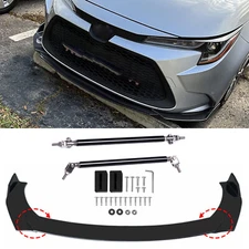 Front Bumper Lip Splitter Spoiler Body Kit + Strut Rods for Toyota 1-