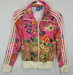 adidas floral jacket pink