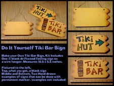 Make Your Own Driftwood Tiki Bar Sign Sign Blank to customize for yourself