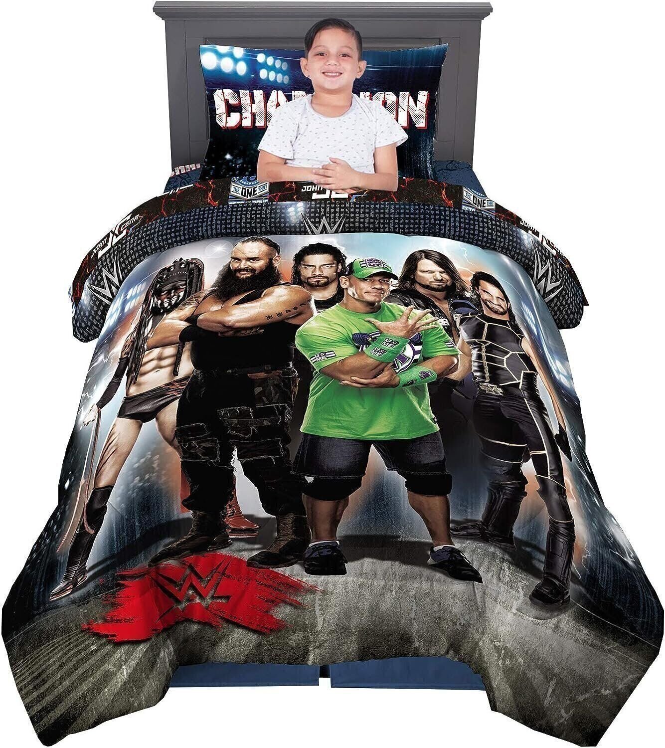 Franco Kids Bedding WWE Armageddon 4 Piece Twin Comforter and Sheet Set