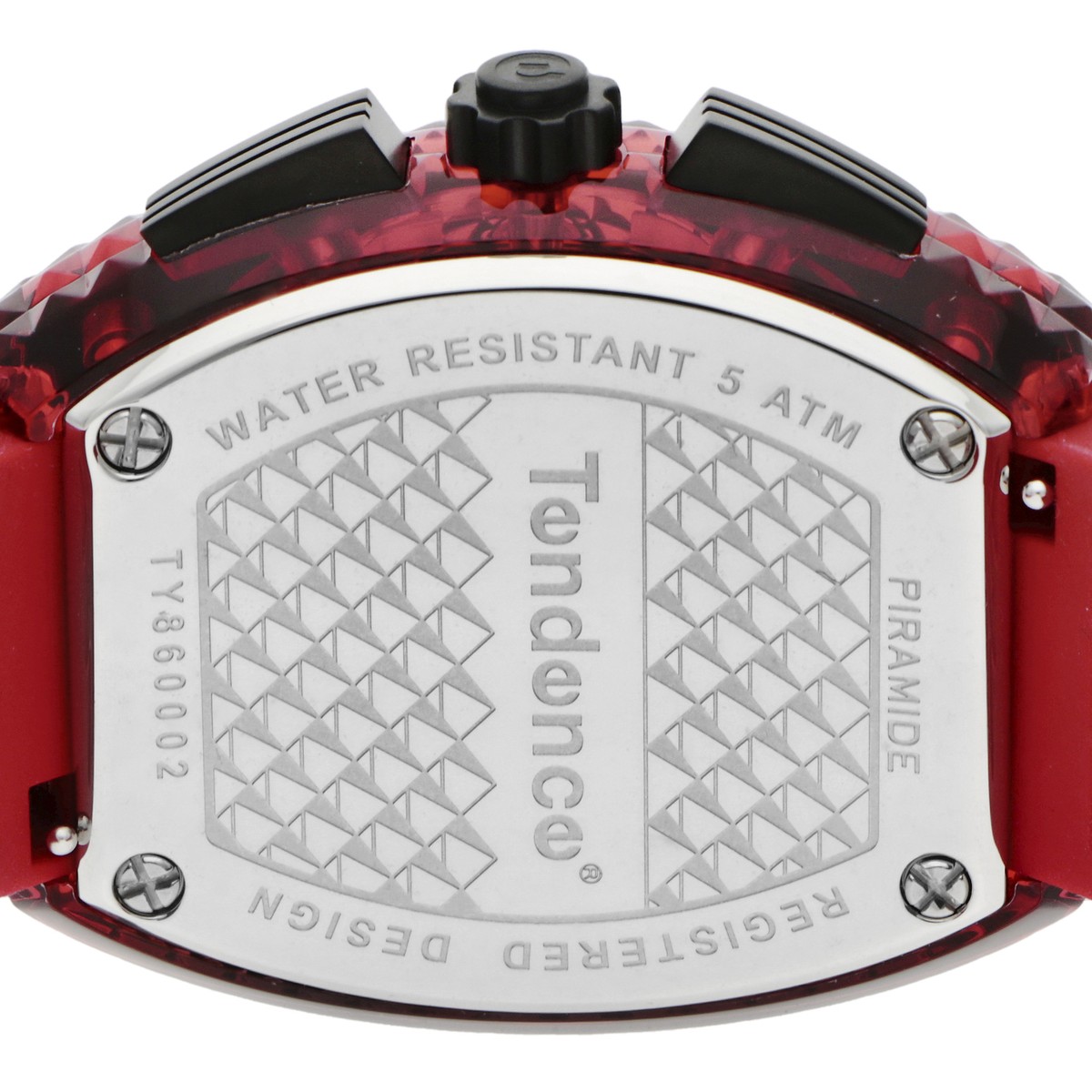 【未使用品】TENDENCE　PIRAMIDE　TY860002 TENDENCE PIRAMID Men's Women's Red Quartz Ref. TY860002 Watch