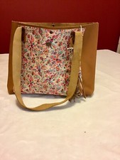 Handmade leather flowers artisan crafted SHOULDER BAG purse handbag.