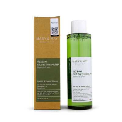 Mary&May Cica Tea Tree AHA PHA Toner, Korean Cosmetics, Kbeauty, sample