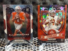 JUSTIN FIELDS *LOT2* 2021 PANINI PRIZM RED CRUSADE CRACKED ICE & ALL AMERICAN RC
