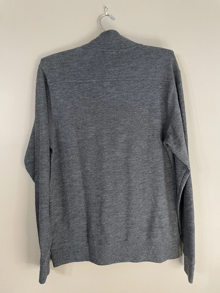 New York Rangers Quarter Zip Sweater by LevelWear Gray Small S 0224 - Image 2 of 4