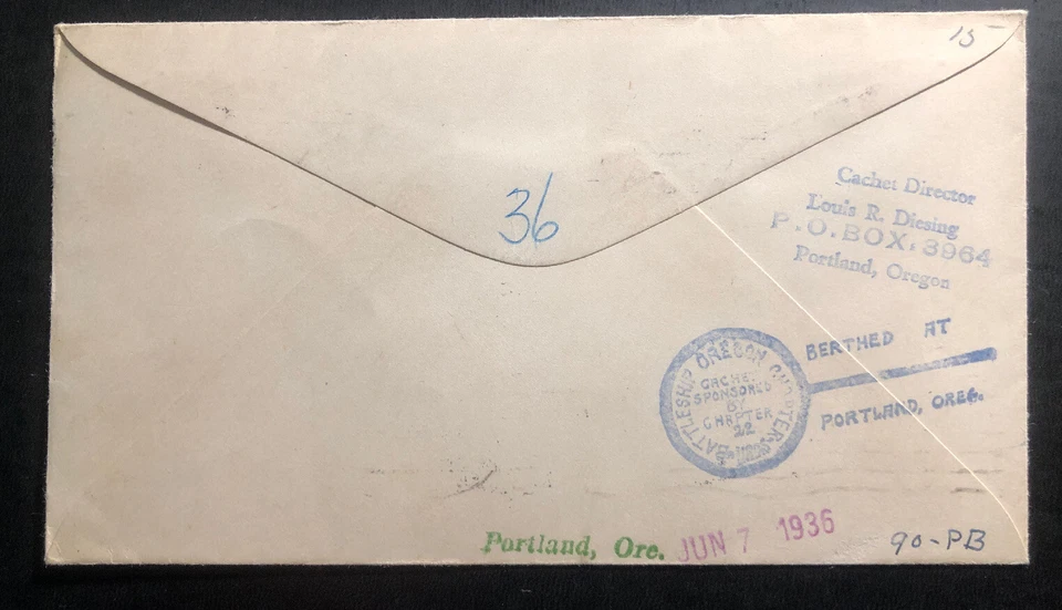 Hungría 1937 Paqueboat SS Chin Yuen Trade Week Cubierta a Portland O EE. UU. Foto 2 de 2