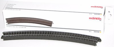 Märklin H0 24330-S C-Gleis gebogen R3 = 515 mm / 30° (6 Stück) - NEU + OVP