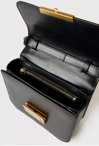 $350. Loeffler Randall Deisi Black Shoulder Bag Black Gold - Picture 3 of 6