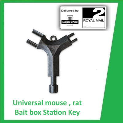 Universal Rodedent Rat / Mouse Bait Box Station Plastic Key New - 2nd ...