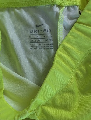 Nike Dri-Fit Girls Pants Leggings, Volt / Pink, Just Do It Graphics, Size 6, NWT - Picture 4 of 5