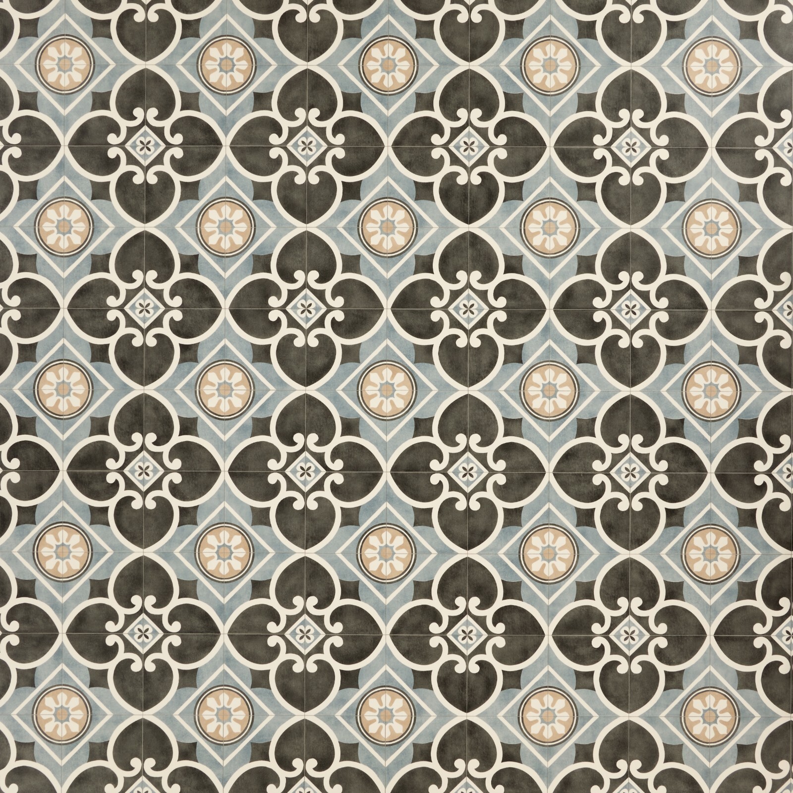 Moroccan Vinyl Flooring Roll Patterned Stone Effect Bathroom Tiles