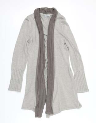 Marks and Spencer Damen Beige U-Ausschnitt Viskosemischung Cardigan Größe 10