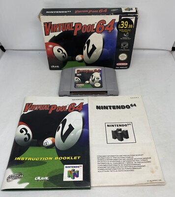 Virtual Pool 64 - Nintendo 64 N64 - CIB - KOMPLETT - PAL