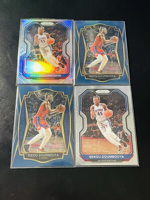 Sekou Doumbouya 2020-21 Panini Prizm Silver Prizm - Lakers/Pistons Lot (4)