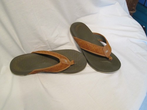 Mens Skechers Flip Flop Sandal Caramel Weave Size 10.5 | eBay