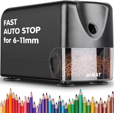 AFMAT Heavy Duty Electric Pencil Sharpener, Auto Stop Classroom Pencil Sharpener