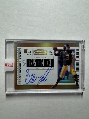 Drew Lock 2019 Panini Contenders Draft Picks Championship Ticket Rookie Auto 1/1