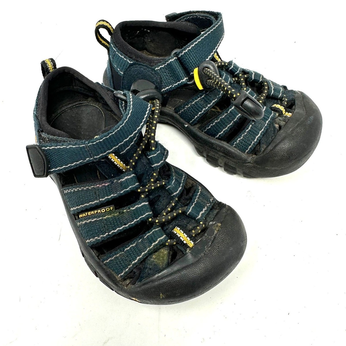 Keen Kids Newport H2 Blue Yellow Trail Hiking Water Outdoor 