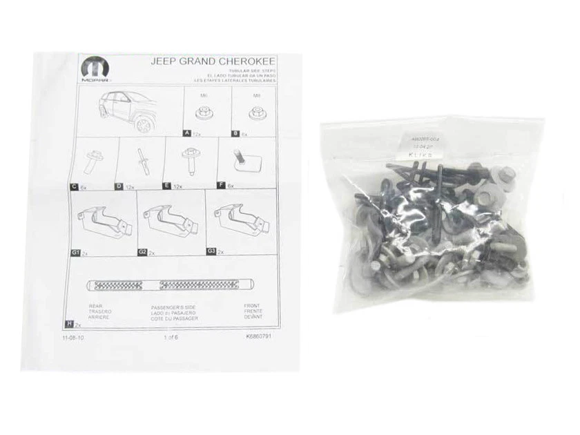 Jeep Grand Cherokee 2011-2016 estriberas laterales negras barras Nerf OEM NUEVO Foto 4 de 4