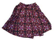 NWOT Lularoe Pull On Flowy Skirt Women's Sm Multi Knit Side Pockets Pleated EUC