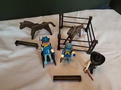 VTG Playmobil #3485 calvary soldiers, western, horses, soldiers, accessories - Picture 2 of 8