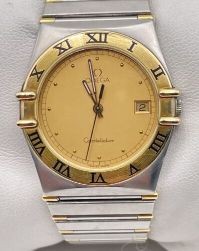 Vintage Mens Omega Constellation 18k Gold Stainless Steel Wrist Watch 1448/431 - Picture 1 of 20