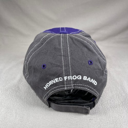 TCU Horned Frog Band Hat Men OS Purple Strapback Cap Texas Christian University - Picture 3 of 11
