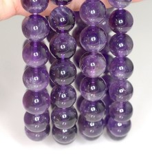 11MM DARK AMETHYST GEMSTONE GRADE A PURPLE ROUND 11MM LOOSE BEADS 7inch