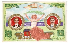 POSTCARD FRENCH AVIATION VOISIN BROTHERS MELLONE ART NOUVEAU