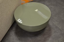 Designer Side Table Meridiani BONGO Low Side Table Solid Green Gloss Round Drum