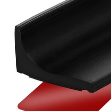 39 Inch Shower Threshold Water Dam, Silicone Barrier Door Bottom Black