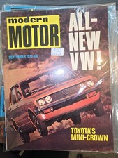 Car magazine Modern Motor 1970 September New Vw Toyota Corona